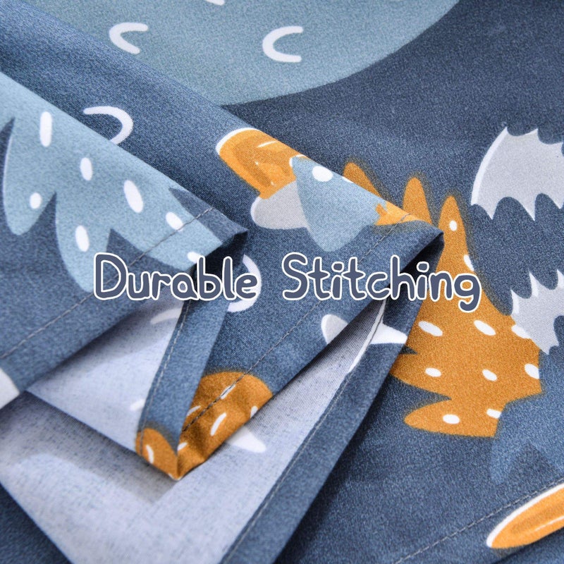 JSD Forest Animals Kids Sheet Set Twin Size, 3 Piece Navy Blue Owl Microfiber Bed Sheets Deep Pocket - Image 5